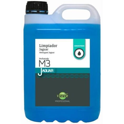 Vinfer limpiador higienizante líquido jaguar m3 perfumado concentrado azul garrafa 5l