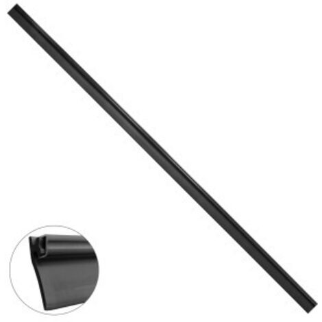 Burlete Reforzado Para Puertas De Garaje Aluminio Negro Con Goma 2,5 m. Perfil Bajo Cochera Cepillo De Puerta, Burlete Garaje