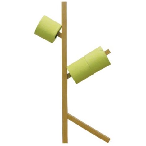 Portarrollos MSV en forma de "Y" de bambu 25 x 8,7 x 70 cm
