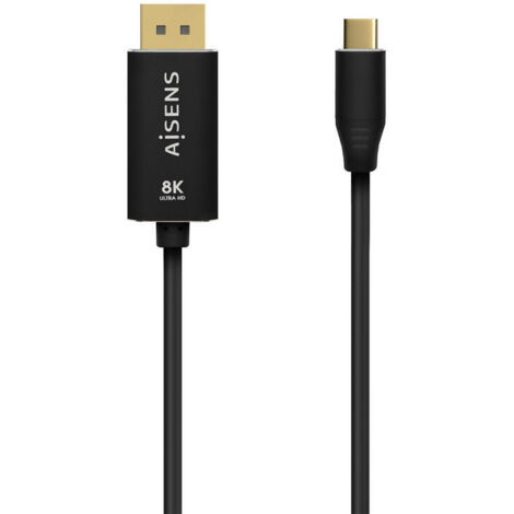 Adaptador USB-C a DisplayPort Aisens A109-0686 Negro 80 cm (1/3)
