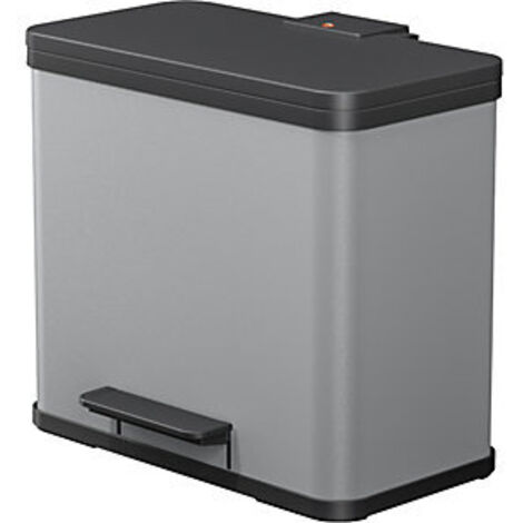 Cubo de basura pedal Oko Trio Plus talla L plata 3x9 l 0633-220 Hailo (1/5)