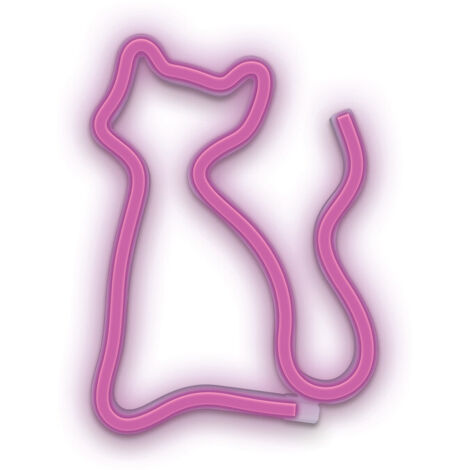 Lampara forever neon led cat pink