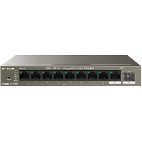 Switch ip - com g2210p - 8 - 102w 10 puertos (1/4)