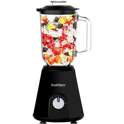 BATIDORA BASTILIPO BVA800N DE VASO, CUERPO INOX. NEGRO, 800W. 2 VELOCID.+ PULSE, JARRA CRISTAL 1,5L. (1/2)