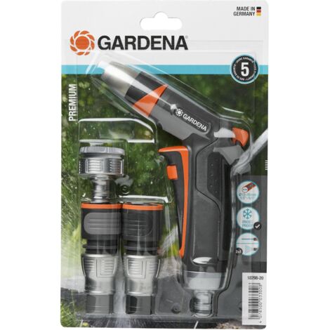 GARDENA Kit completo de pistola de riego metálica premium con conectores de riego de 13 - 15 mm (18298-20)