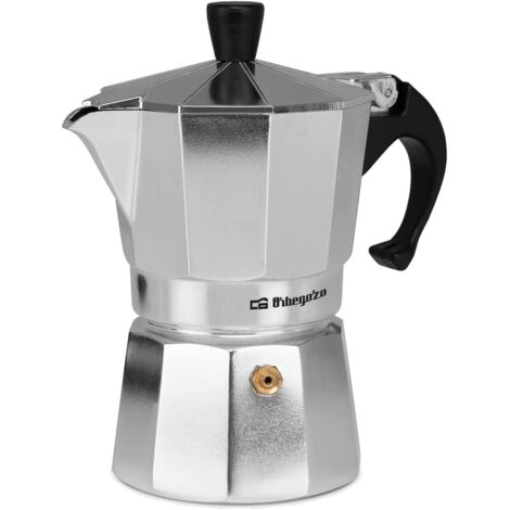 CAFETERA ORBEGOZO KF300 ALUMINIO, 3 TAZAS