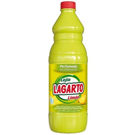 Lagarto - Lejía perfumada - detergente - Frescor limón - 1500 ml - caja de 8 botellas
