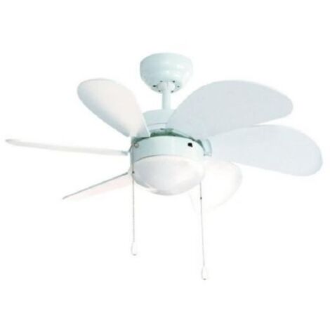 VENTILADOR FM VT90B DE TECHO, ASPAS 80CM. 6 PALAS, 3 VELOCID. LUZ E14 60W. (1/4)