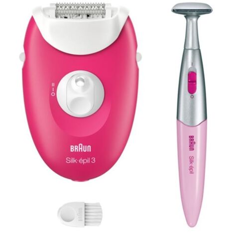 Braun Silk-épil 3 Corded Epilator for Easy Hair Removal Silky Smooth Skin Raspberry3-202 (1/2)