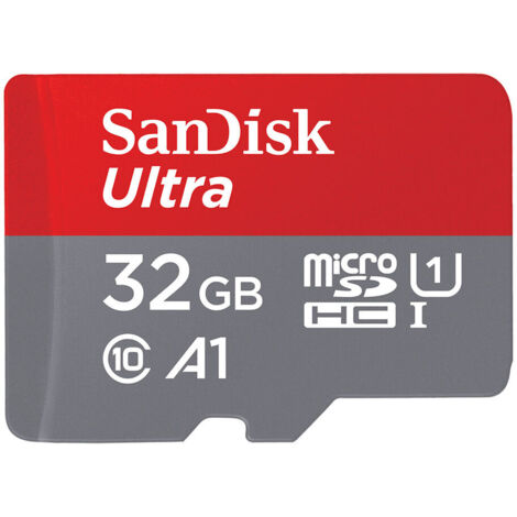 Tarjeta de Memoria SanDisk Ultra 32GB microSD HC con Adaptador/ Clase 10/ 100MB/s