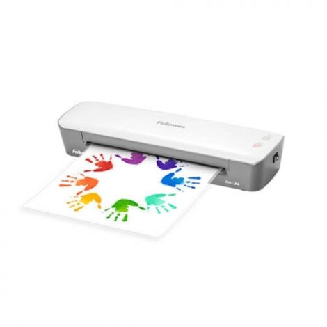 Plastificadora Fellowes Ion A4 4560001/ hasta A4 y 80-125 Micras/ Blanca y Gris (1/5)