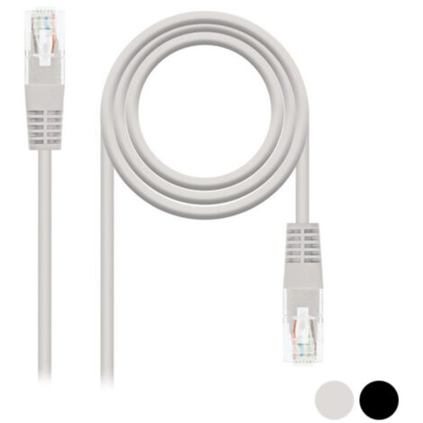 Cable de Red RJ45 UTP Nanocable 10.20.0100 Cat.5e/ 50cm/ Gris (1/5)