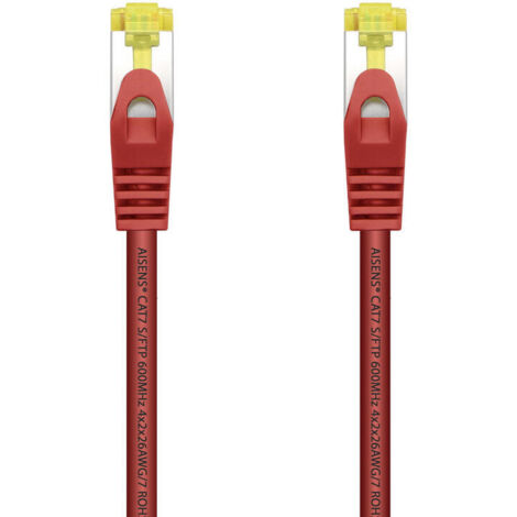 Cable de Red RJ45 SFTP Aisens A146-0468 Cat.7/ 25cm/ Rojo