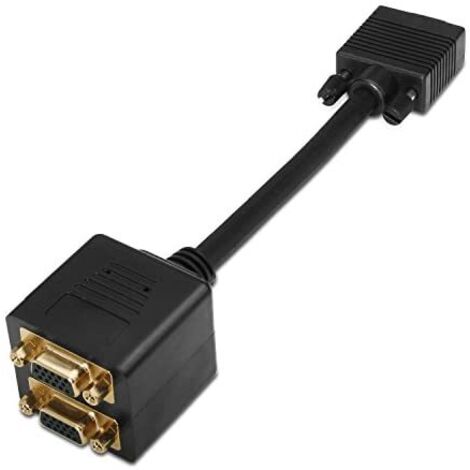 Duplicador SVGA Aisens A113-0080/ VGA Macho - 2x VGA Hembra (1/2)