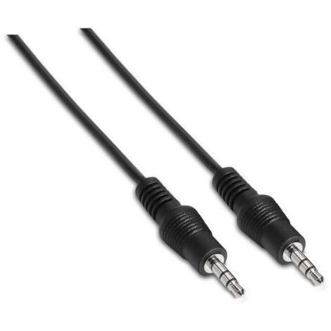 Cable Estéreo Aisens A128-0141/ Jack 3.5 Macho - Jack 3.5 Macho/ 30cm/ Negro (1/2)