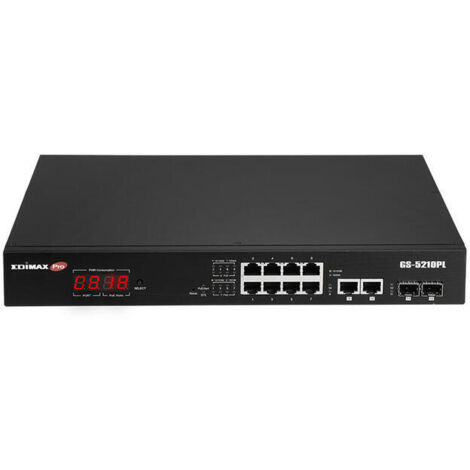 Switch Edimax PRO GS-5210PL Gigabit Ethernet 1000 Base-T (1/4)
