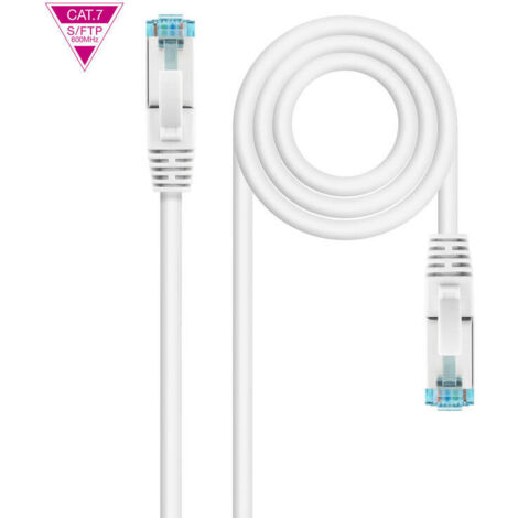 Cable de Red RJ45 SFTP Nanocable 10.20.1701-W Cat.7/ 1m/ Blanco