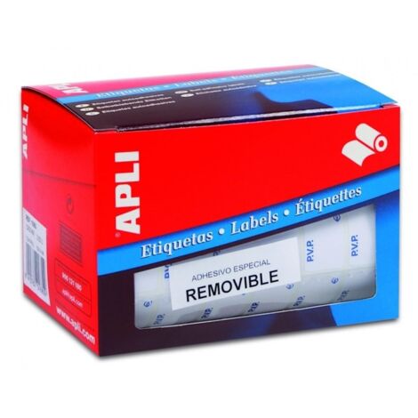 Etiquetas Adhesivas en Rollo Apli 10084 PVP/ 12 x 18mm/ 3360 uds