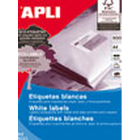 CAJA 500 HOJAS ETIQUETA BLANCA ILC 210X148 01787 APLI (1/5)