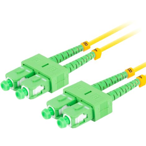 CABLE DE FIBRAOPTICA LANBERG 2M MONO SC/APC-SC/APC DUPLEX G657A1 LSZH AMARILL (1/5)