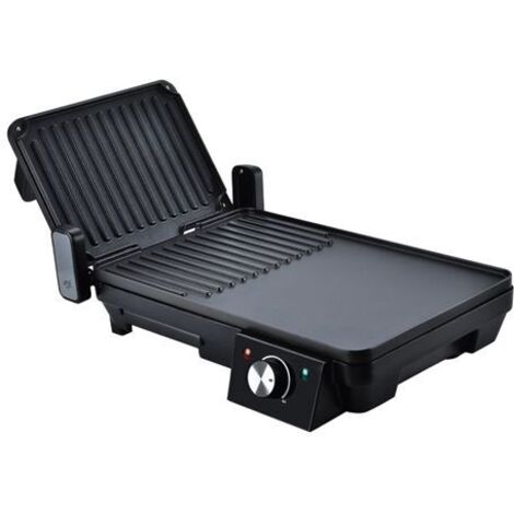 Muvip sandwichera + plancha asar 2000w - apertura hasta 180º - placas grill + lisa -  selector de temperatura - placa superior basculante - asa tacto frio