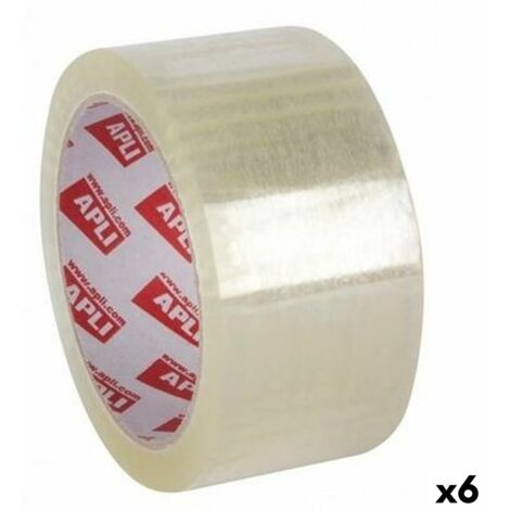 Cinta Adhesiva Apli Transparente 48 mm x 132 m (6 Unidades)