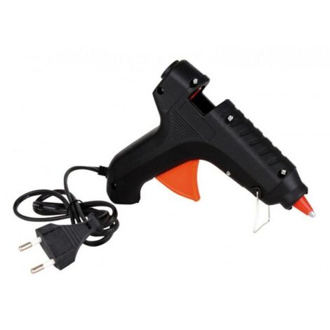 Pistola de cola termofusible de 40W con adhesivo hot melt, incluye 2 barras de cola de Ø11 mm x 10 cm. Pistola de cola con conexión eléctrica con una