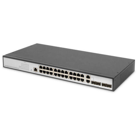 DIGITUS 24-Port Gigabit Switch 19Zoll, Managed, 2 Uplinks (1/4)