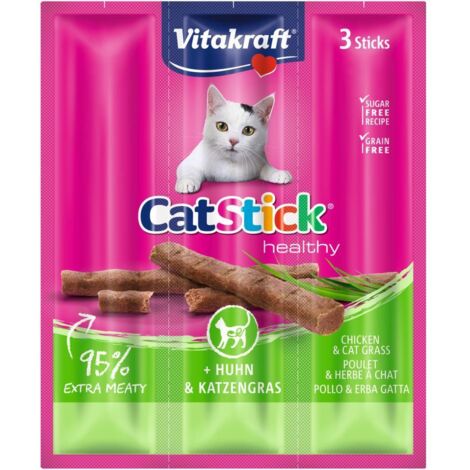 Planta natural VITCAT STICK MINI POLLO CON HIERBA GATERA 18 GR Verdecora
