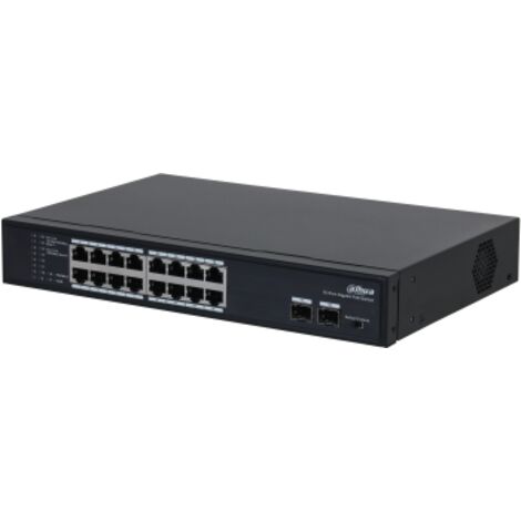 SWITCH CCTV DAHUA PFS3218-16GT-135 16 PUERTOS GIGABIT 2SFP 135W (1/3)