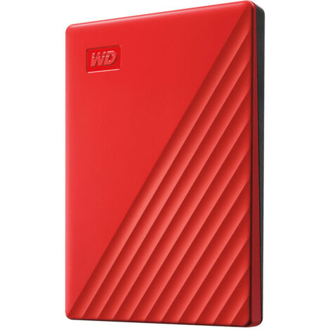 Western Digital My Passport disco duro externo 2000 GB Rojo
