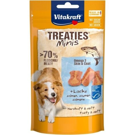 Vitakraft Treaties Minis Salmón - premios para perros sin cereales 48 g