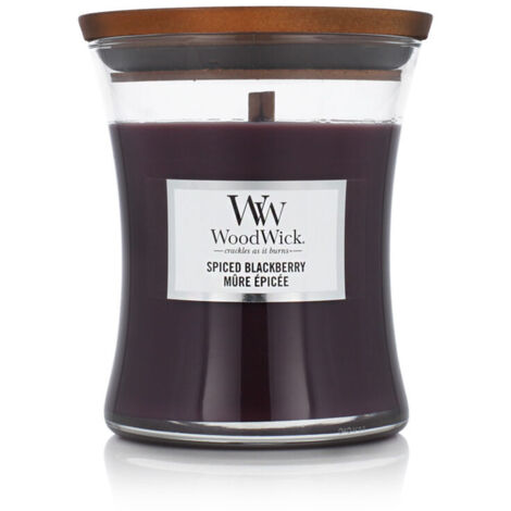 Vela aromática WoodWick con innovación Pluswick, hoja de parafina y tuberosa, gran reloj de arena