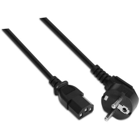 Cable Alimentación Aisens A132-0169/ Schuko Macho - C13 Hembra/ 5m/ Negro (1/2)
