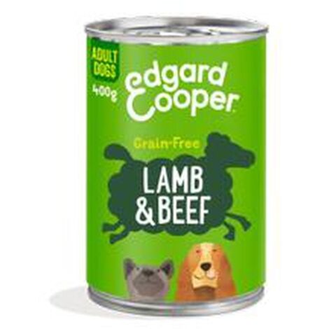 EDGARD COOPER LATA PERRO ADULTO CORDERO Y TERNERA 400 GRAMOS