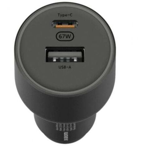 Cargador de Coche USB Universal + Cable USB-C Xiaomi BHR6814GL Negro 55 W