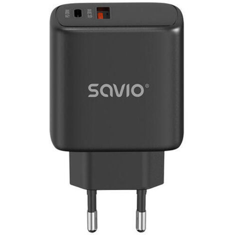 CARGADOR USB 3.0 DE CARGA RPIDA 30W SAVIO LA-06/B (1/4)