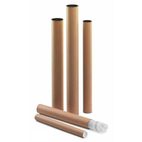 TUBO CARTON PORTAPLANOS CON TAPAS 1100 X 80 MM FAIBO 950-6