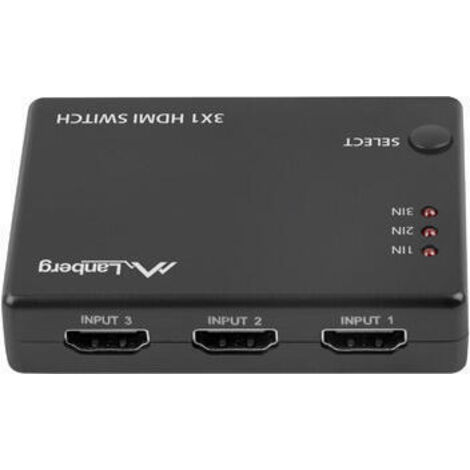 SWITCH VIDEO LANBERG 3 X HDMI + MICRO USB NEGRO CONTROL REMOTO (1/4)