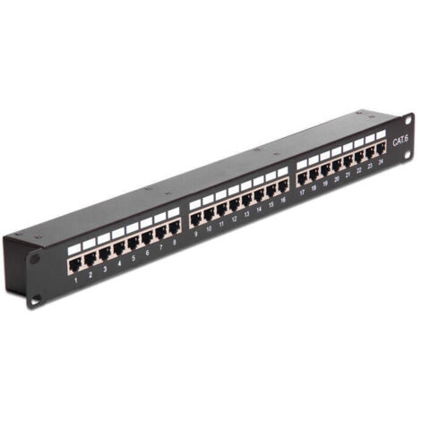 DELOCK Netzwerk 48.26cm 19Zoll Kupplungs-Patchpanel 24 Port Cat.6 (1/3)