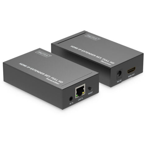 DIGITUS HDMI IP Extender Set HDMI 120m Full HD schwarz (1/4)