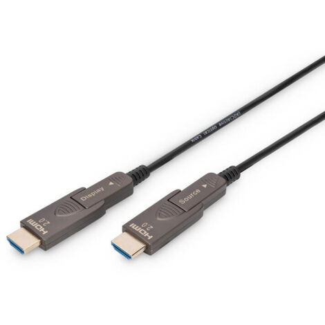 DIGITUS HDMI AOC Hybrid Glasfaserkabel 4K abnehmbar 30m schw (1/4)