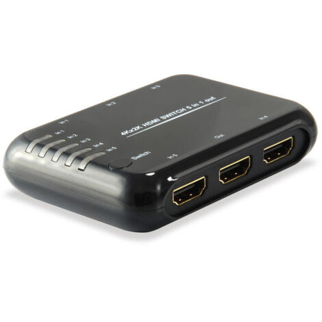 SWITCH HDMI EQUIP 5 ENTRADAS 1 SALIDA HDMI 1.4A 4K DTS-HD CON MANDO (1/4)