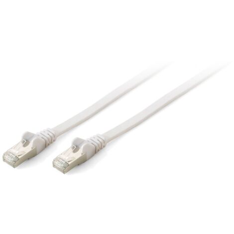 LATIGUILLO PLANO APANTALLADO U/FTP  CATEGORIA 6A/10G 3M COLOR BLANCO (1/2)