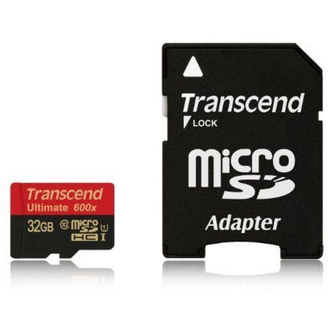 Transcend microSDHC MLC     32GB Class 10 UHS-I 600x + SD-Adapter (1/5)