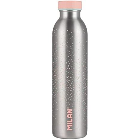 BOTELLA ISOTÉRMICA DE ACERO INOXIDABLE 591ml SERIE SILVER, ROSA MILAN (1/5)