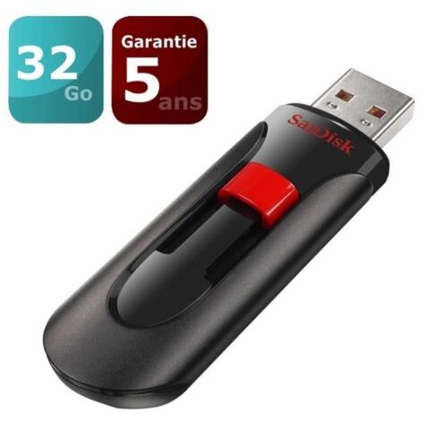 Cruzer Glide unidad flash USB 32 GB USB tipo A 2.0 Negro, Rojo