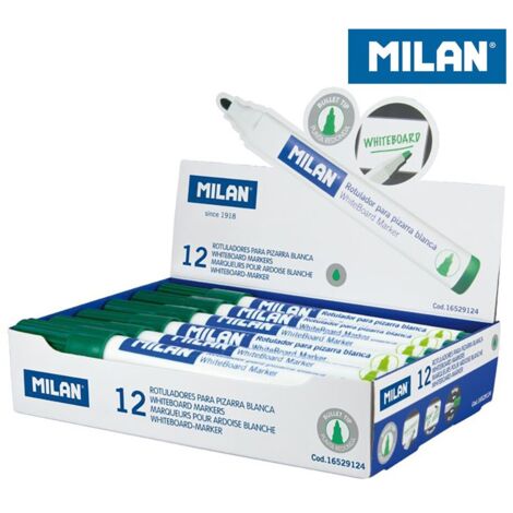 MILAN ROTULADOR PIZARRA-BLANCA PUNTA REDONDA VERDE -12U-