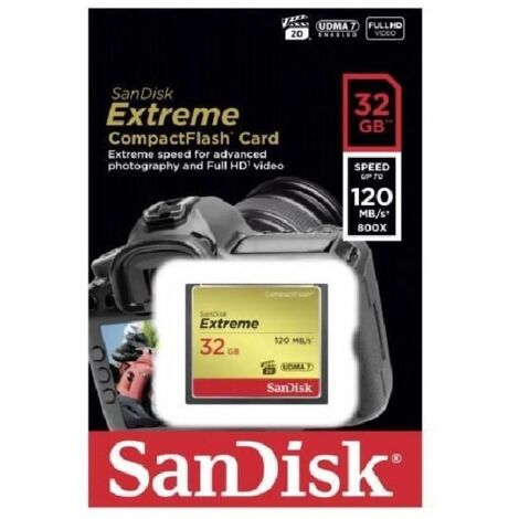 32GB Extreme memoria flash CompactFlash