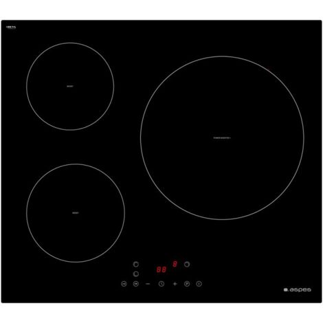 Placa de cocina Aspes API2300I negra 7200 W vidrio cerámica (1/3)